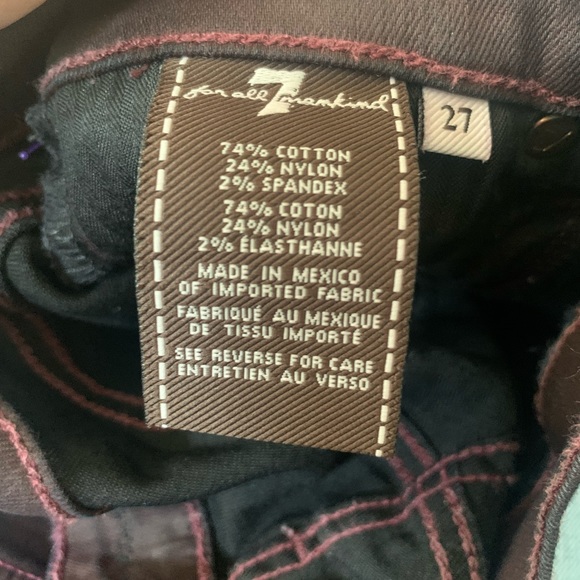 7 for all mankind coated skinny jeans , immaculate condition - Picture 5 of 5